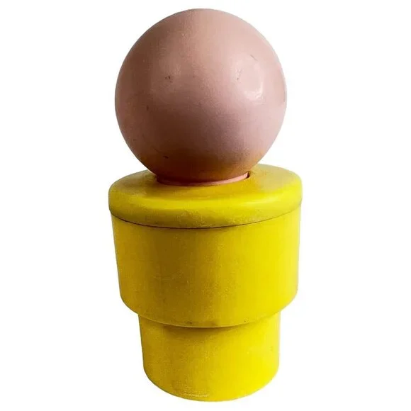 Vintage 1975 Fisher Price Click N Clatter #417 Car & Little Big People Baby Toy - Picture 10 of 11